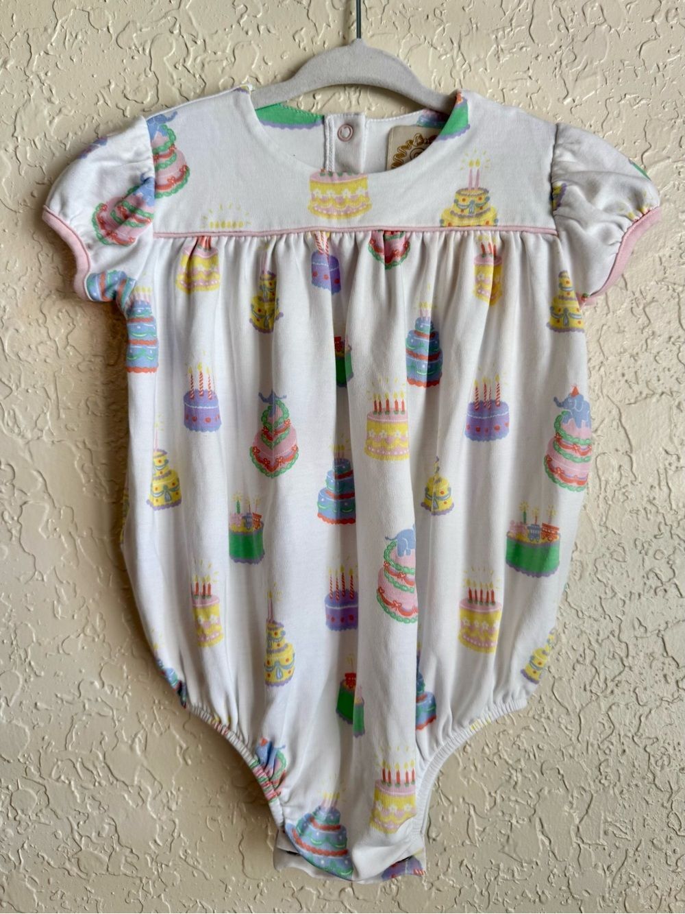 Beaufort Bonnet Birthday Cake Bubble Romper 18-24M
